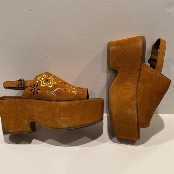 See By Chloé | Dakota Embroidered Suede Platform Size 10 - Picture 4 of 8